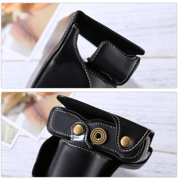 Full Body Camera PU Leather Case Bag with Strap for FUJIFILM X-A3 / X-A2/ X-M1 / X-A10 (16-50mm / 18-55mm / XF 35mm Lens)(Black) by buy2fix