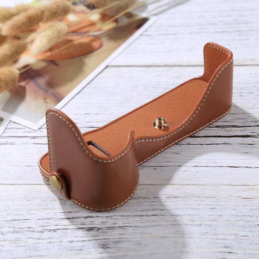 1/4 inch Thread PU Leather Camera Half Case Base for Sony A7S2 / A7R2 / A7K2 / A7 II(Brown) by buy2fix