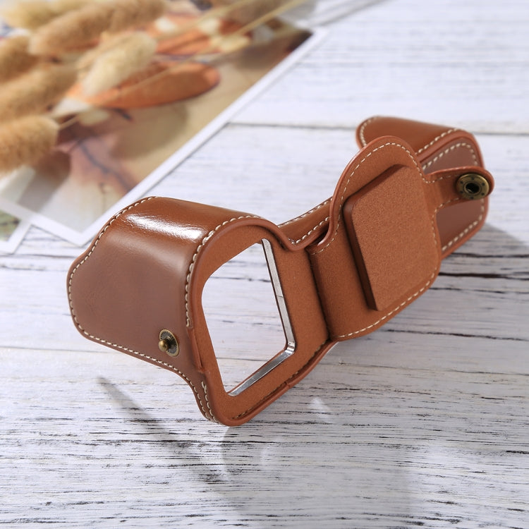 1/4 inch Thread PU Leather Camera Half Case Base for Sony A7S2 / A7R2 / A7K2 / A7 II(Brown) by buy2fix