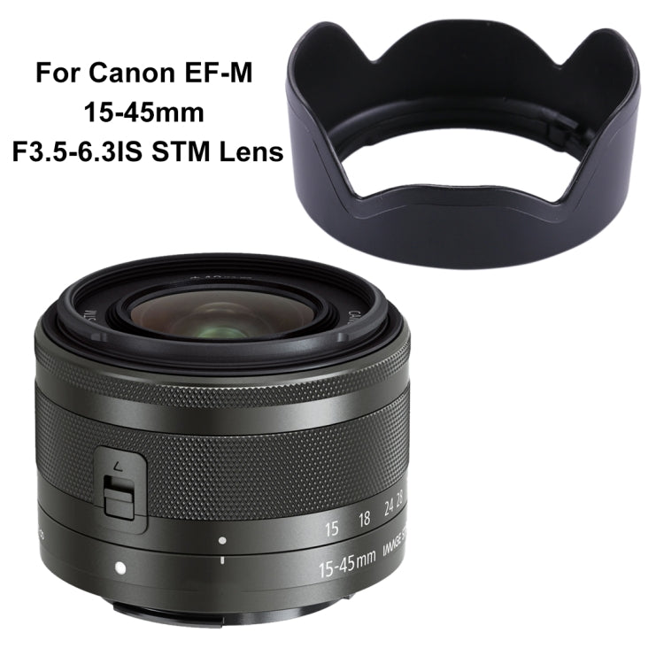 EW-53 Lens Hood Shade for Canon EF-M 15-45mm F3.5-6.3IS STM Lens by buy2fix