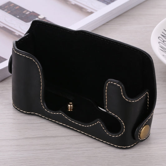 1/4 inch Thread PU Leather Camera Half Case Base for FUJIFILM X-A3 / X-A10(Black) by buy2fix