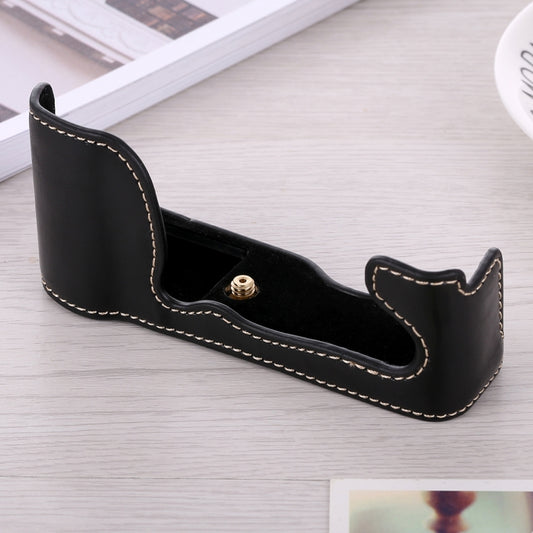 1/4 inch Thread PU Leather Camera Half Case Base for FUJIFILM X-A5 / X-A20(Black) by buy2fix