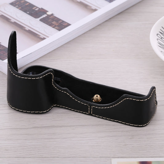 1/4 inch Thread PU Leather Camera Half Case Base for Sony ILCE-A9 / A9 / A7RIII(Black) by buy2fix