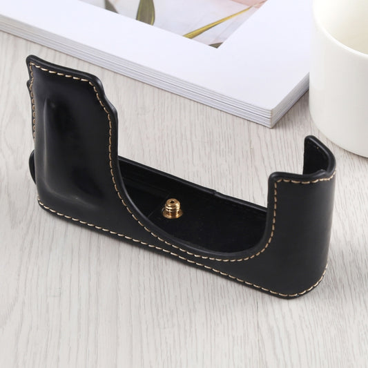 1/4 inch Thread PU Leather Camera Half Case Base for Leica DLUX TYP 109 (Black) by buy2fix