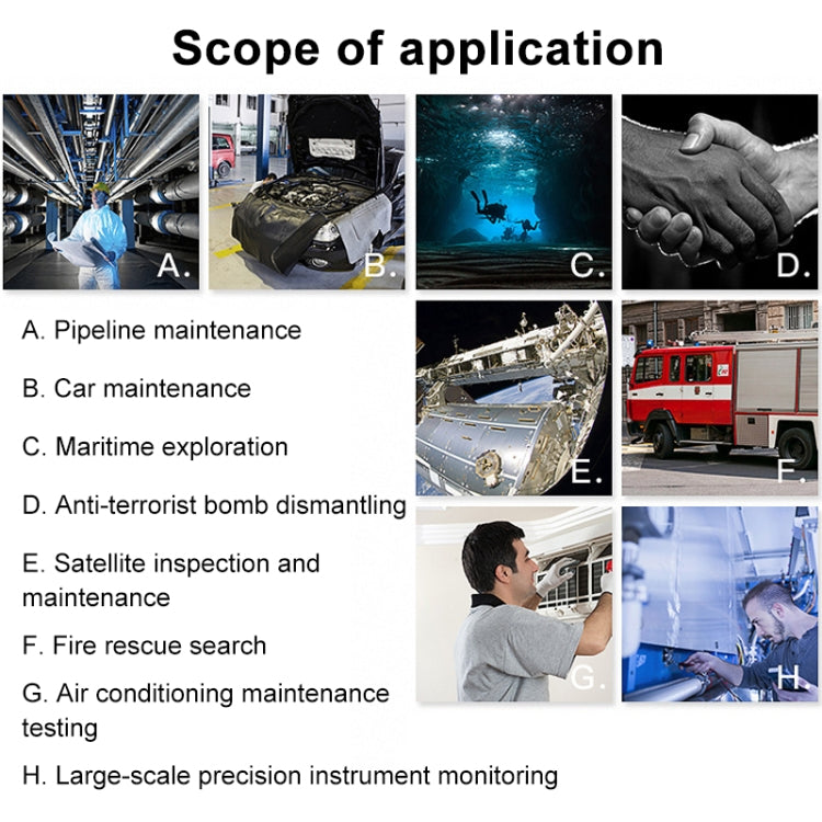 F99 HD Mobile Phone Endoscope, 8mm Waterproof Pipe Endoscope, Wifi Version, Hardwire, Length: 1m (Black) by buy2fix