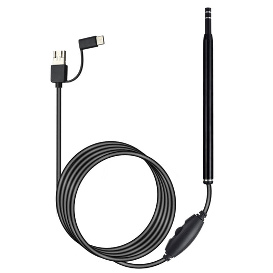 AN101 5.5mm Home Otoscope Three-in-One Ear Endoscope 30W HD Otoscope Visual Ear Picking Otoscope(Black) by buy2fix