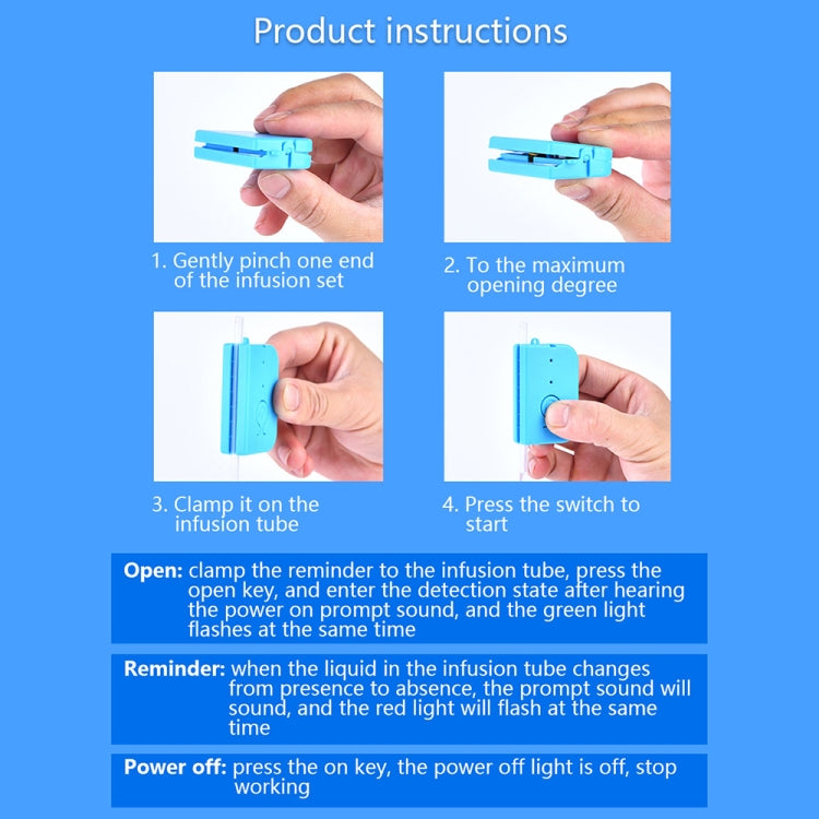 5 PCS BJYSY-001 Infusion Reminder Alarm Sensor Monitor Hospital Security(Purple) by buy2fix