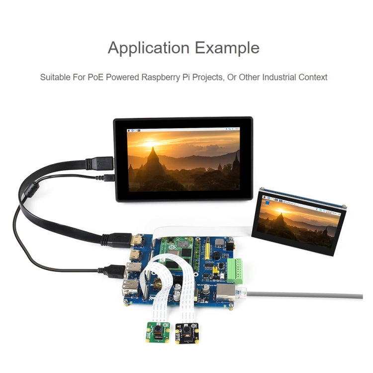 Waveshare Compute Module IO Board with PoE Feature (Type B) for Raspberry Pi all Variants of CM4 by WAVESHARE