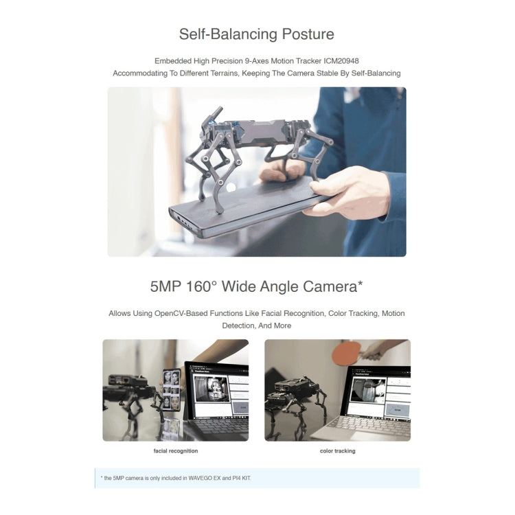 Waveshare WAVEGO 12-DOF Bionic Dog-Like Robot, Basic Version(US Plug) by WAVESHARE