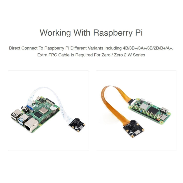 Waveshare OV9281-120 1MP Mono Camera Module for Raspberry Pi, Global Shutter by WAVESHARE
