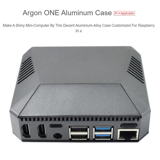 Waveshare Argon One Aluminum Case For Raspberry Pi 4, with Safe Power Button by WAVESHARE