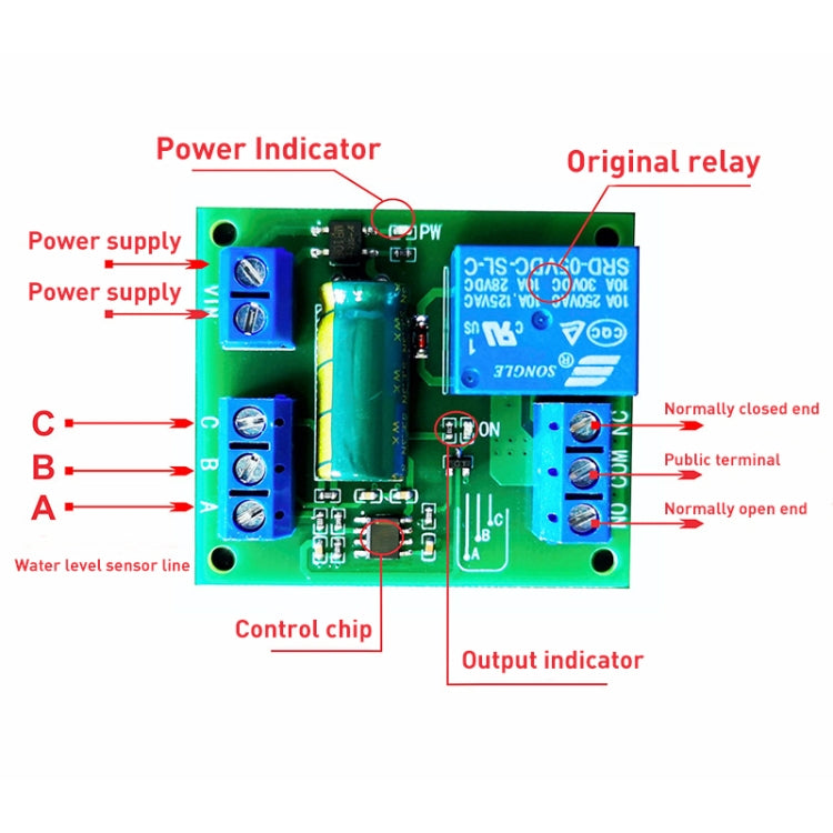 12V Full Auto Water Level Control Switch Module Water Tank Liquid Level Sensor Automatic Pumping Device by buy2fix