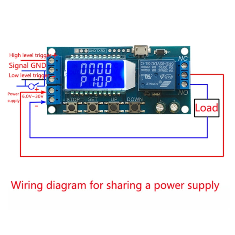 XY-LJ02 6-30V Micro USB Digital LCD Display Time Delay Relay Module Control Timer Switch by buy2fix