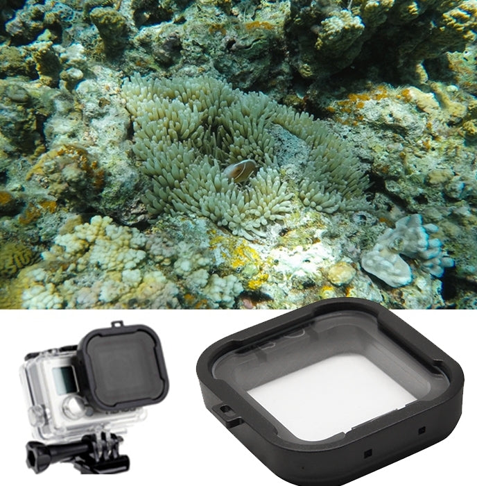 Cube Snap-on Dive Housing Lens 6 Lines Star Filter for GoPro HERO4 /3+ by buy2fix