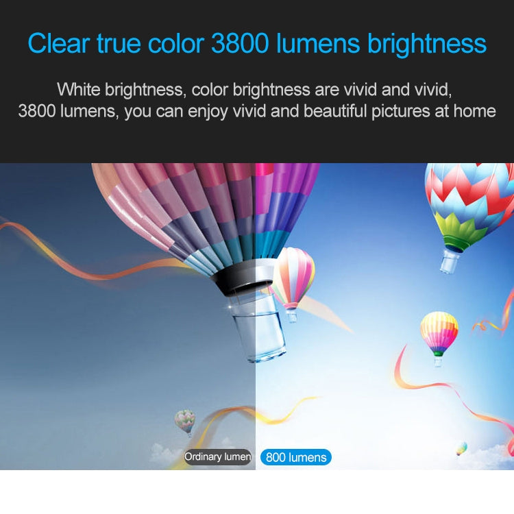 Wejoy K5+ 3400 Lumen 1280x1080 1080P Android 5.1 HD Bluetooth WiFi Smart 3D Ultra-Short Focus Projector, Support HDMI x 2 / USB x 2 / Micro SD Card by WEJOY