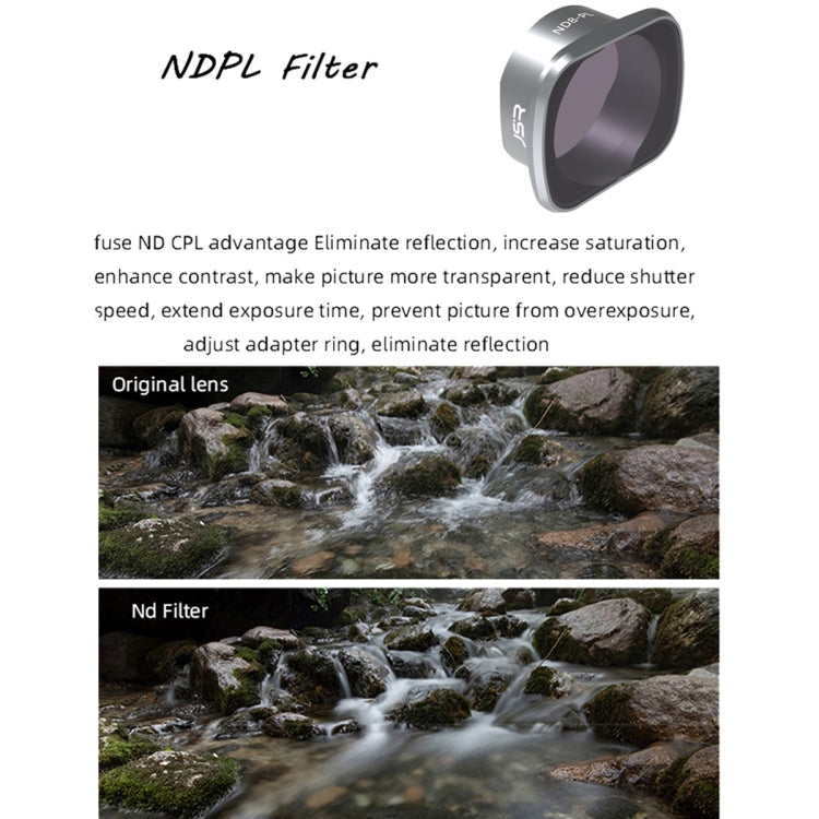 JSR KS ND16PL Lens Filter for DJI FPV, Aluminum Alloy Frame by JSR
