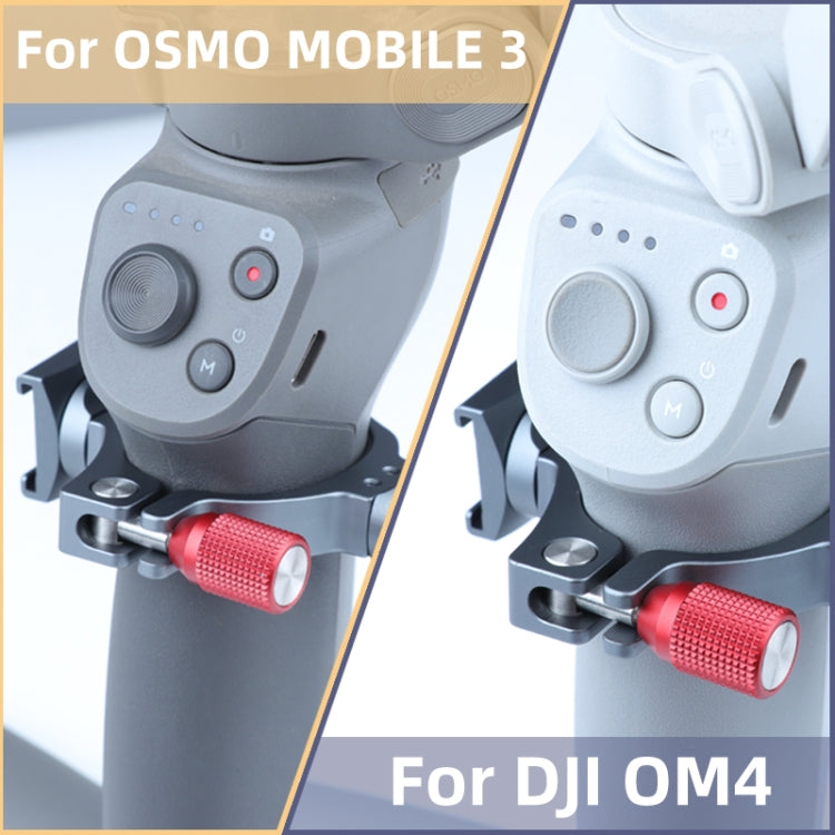 Stabilizer Extension Bracket Ring Adapter with Dual Cold Shoe Base for DJI OM4 / Osmo Mobile 3 by buy2fix