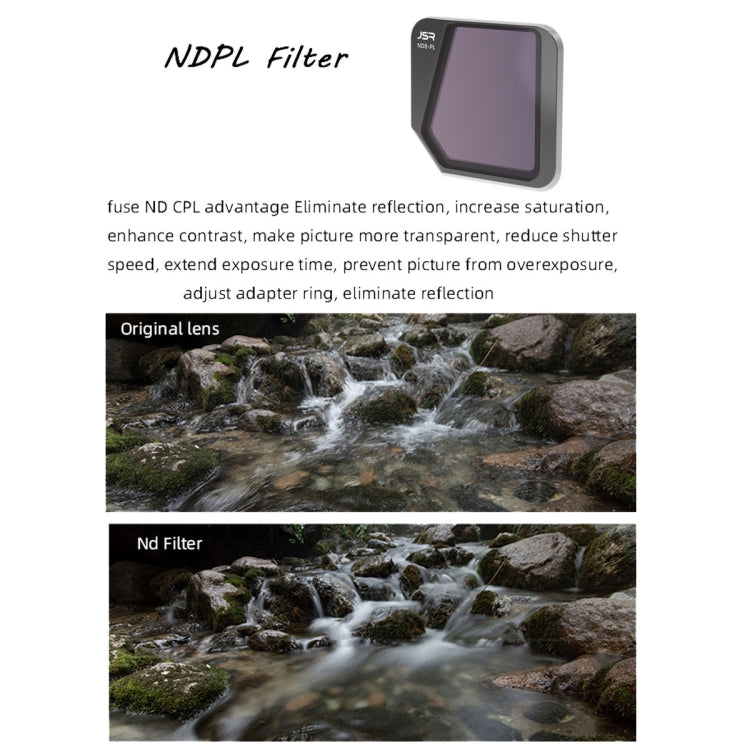 JSR Drone 4 in 1 ND8PL+ND16PL+ND32PL+ND64PL Lens Filter for DJI Mavic 3 by JSR