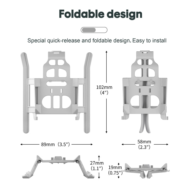STARTRC Folding Anti-fall Anti-dirt Heightened Landing Gear Training Rack for DJI Mini 3 Pro (Grey) by STARTRC