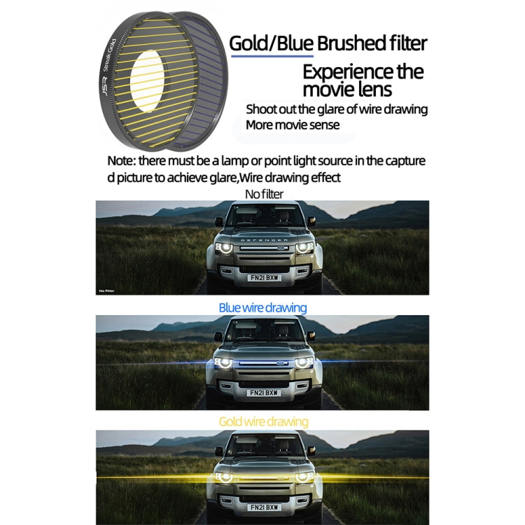 JSR Streak Drawing Lens Filter For DJI Osmo Action 3(Blue) by JSR