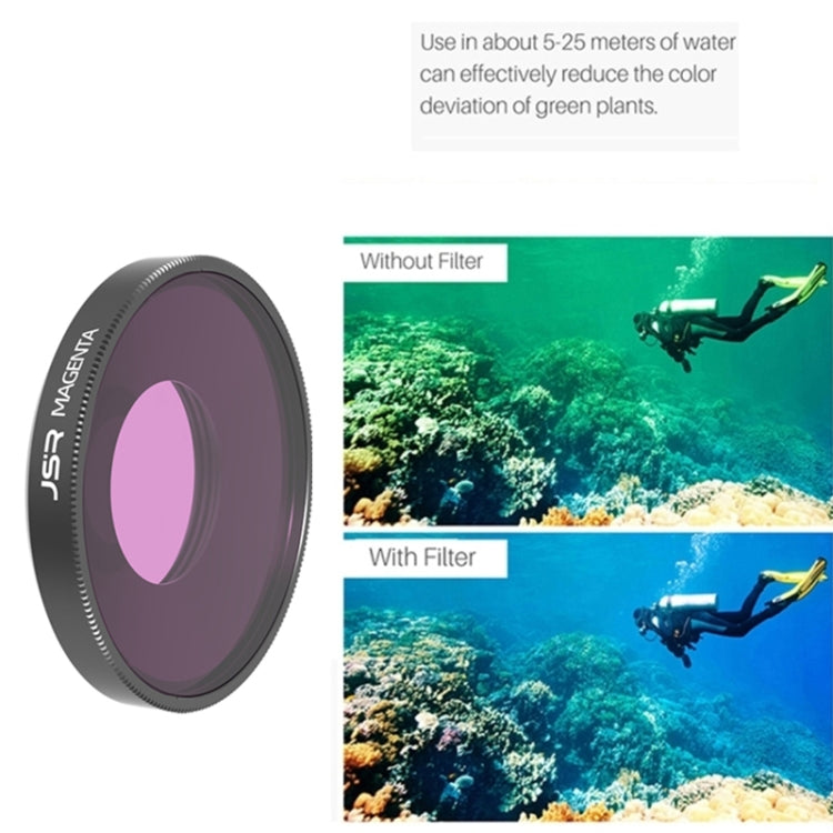 JSR Diving Red / Pink / Purple Color Lens Filter For DJI Osmo Action 3 / GoPro Hero11 Black / HERO10 Black / HERO9 Black - DJI & GoPro Accessories by JSR | Online Shopping UK | buy2fix