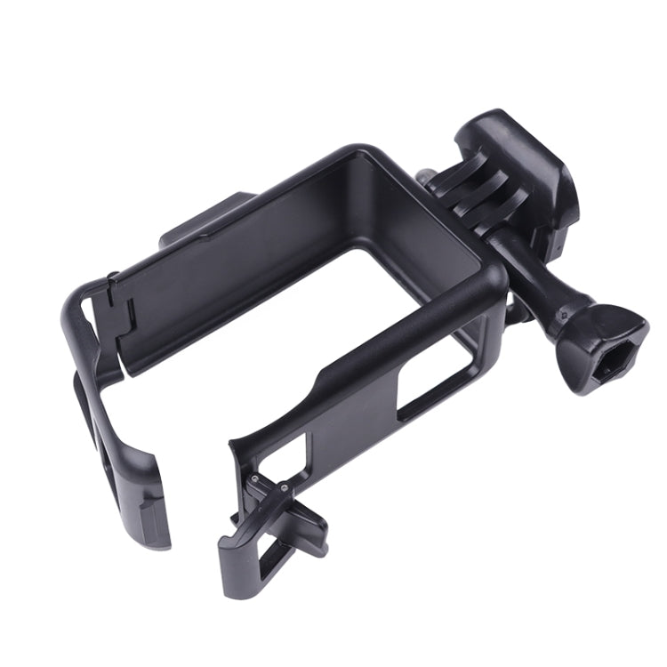 For DJI Osmo Action 3 Vertical Plastic Protective Frame Cage with Cold Shoes (Black) by buy2fix