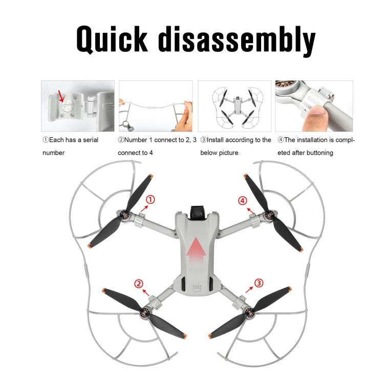 For DJI Mini 4 Pro STARTRC Drone Propeller Protective Guard Anti-collision Ring (Grey) by STARTRC