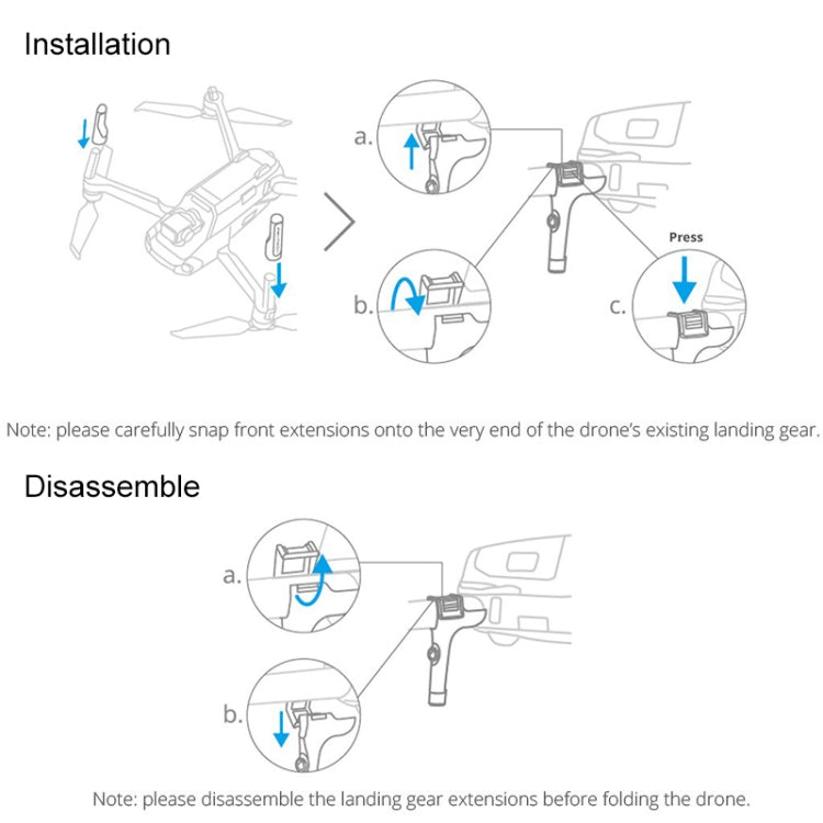 PGYTECH P-16A-036 Portable Heightened Landing Gear Extensions Rack for DJI Mavic Air 2 by PGYTECH