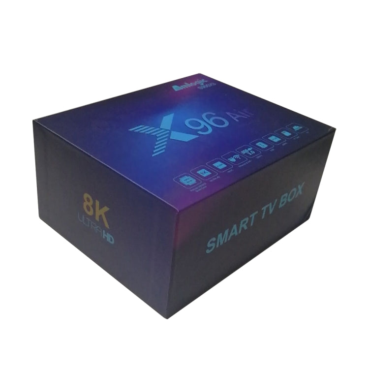 X96 Air 8K Smart TV BOX Android 9.0 Media Player with Remote Control, Quad-core Amlogic S905X3, RAM: 4GB, ROM: 32GB, Dual Band WiFi, Bluetooth, US Plug by buy2fix