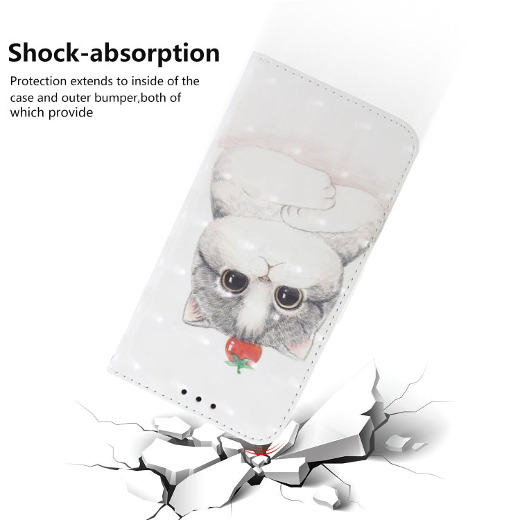 3D Painting Pattern Coloured Drawing Horizontal Flip Leather Case for Xiaomi Redmi Note 7 / Note 7S, with Holder & Card Slots & Wallet(Cute Cat) by buy2fix