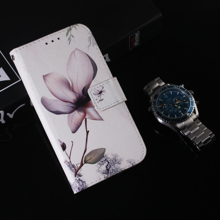 Painting Pattern Coloured Drawing Horizontal Flip Leather Case with Holder & Card Slots & Wallet for LG Q60(Magnolia) by buy2fix