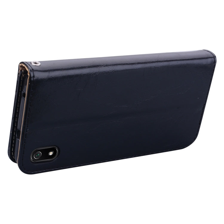 Business Style Oil Wax Texture Horizontal Flip Leather Case for Xiaomi Redmi 7A, with Holder & Card Slots & Wallet(Black) by buy2fix
