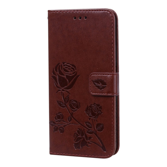 Rose Embossed Horizontal Flip PU Leather Case with Holder & Card Slots & Wallet for Huawei Honor 20 Pro(Brown) by buy2fix