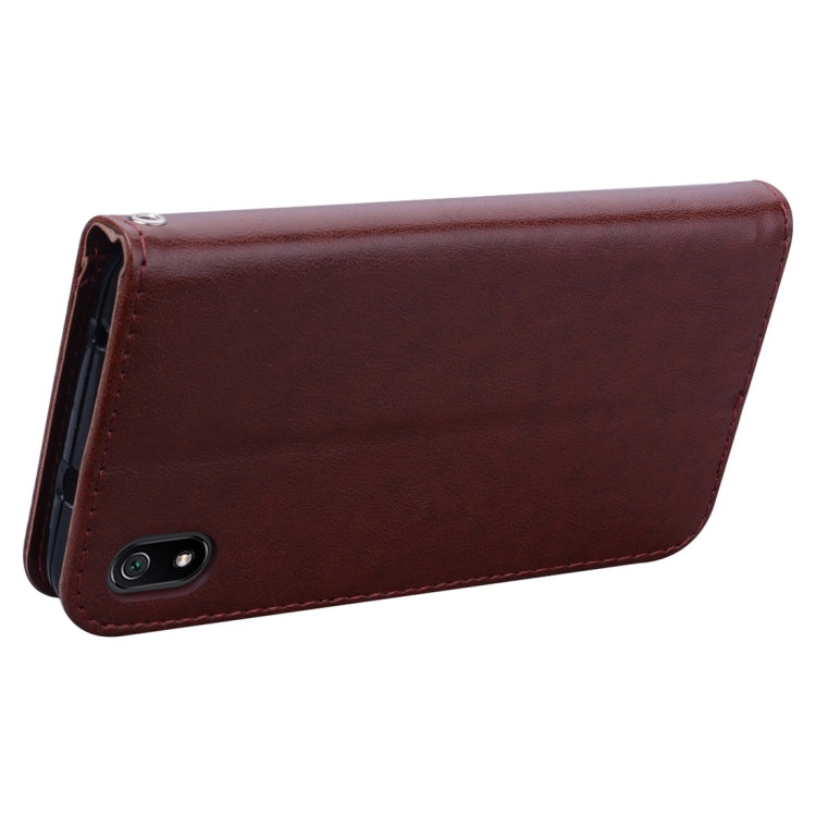Rose Embossed Horizontal Flip PU Leather Case with Holder & Card Slots & Wallet for Xiaomi Redmi 7A(Brown) by buy2fix