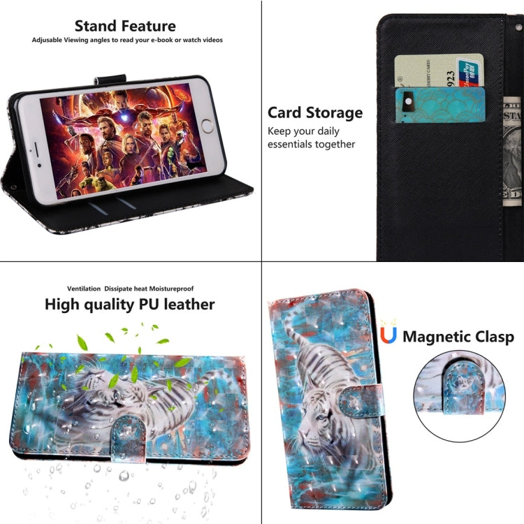 3D Coloured Drawing Pattern Horizontal Flip Leather Case with Holder & Card Slots & Wallet & Lanyard for LG K50 / Q60(Downhill Tiger) by buy2fix