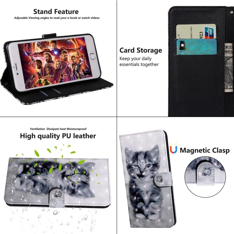 3D Coloured Drawing Pattern Horizontal Flip Leather Case with Holder & Card Slots & Wallet & Lanyard for LG K50 / Q60(Cheshire Cat) by buy2fix