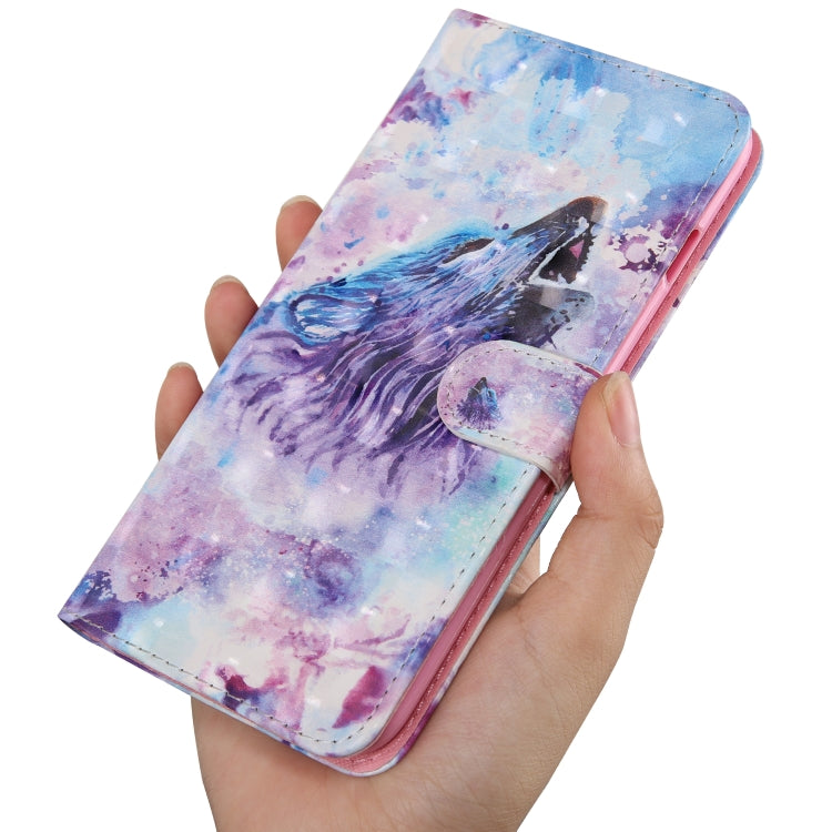 3D Painting Pattern Coloured Drawing Horizontal Flip TPU + PU Leather Case with Holder & Card Slots & Wallet For Galaxy A6 (2018)(Roaring Wolf) by buy2fix