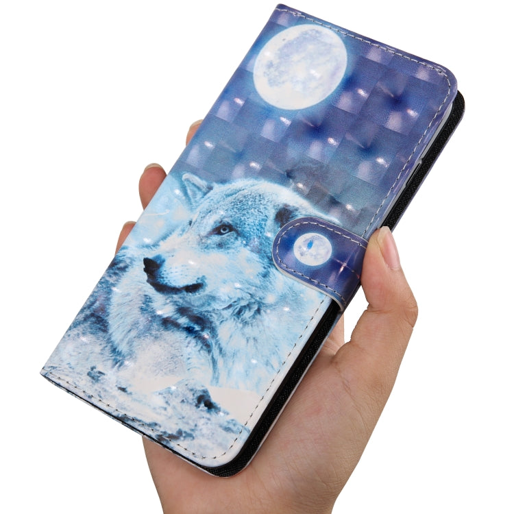 3D Painting Pattern Coloured Drawing Horizontal Flip TPU + PU Leather Case with Holder & Card Slots & Wallet For Galaxy J6 (2018) (EU version)(Moon Wolf) by buy2fix