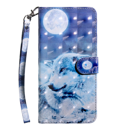 3D Painting Pattern Coloured Drawing Horizontal Flip TPU + PU Leather Case with Holder & Card Slots & Wallet For Galaxy J6+(Moon Wolf) by buy2fix