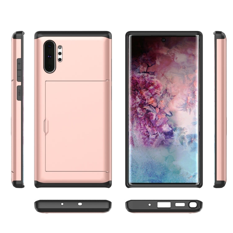 Shockproof Rugged Armor Protective Case with Card Slot for Galaxy Note 10 Pro / Note 10+(Navy Blue) by buy2fix