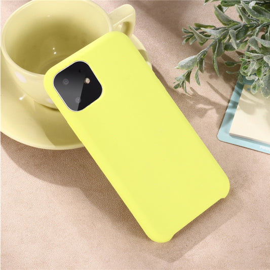 For iPhone 11 Pro Solid Color Liquid Silicone Shockproof Case (Yellow) by buy2fix