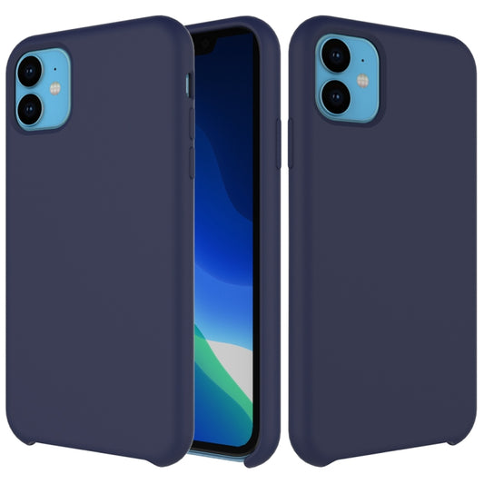 For iPhone 11 Solid Color Liquid Silicone Shockproof Case (Navy Blue) by buy2fix