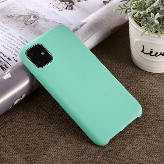 For iPhone 11 Pro Max Solid Color Liquid Silicone Shockproof Case (Blue Green) by buy2fix