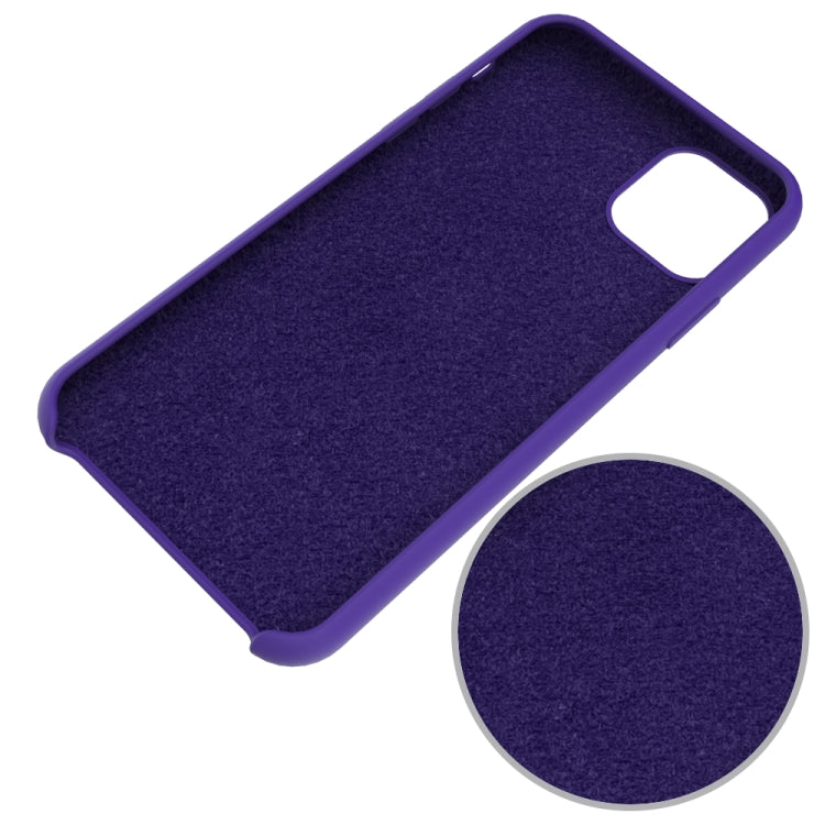 For iPhone 11 Pro Max Solid Color Liquid Silicone Shockproof Case (Black) by buy2fix
