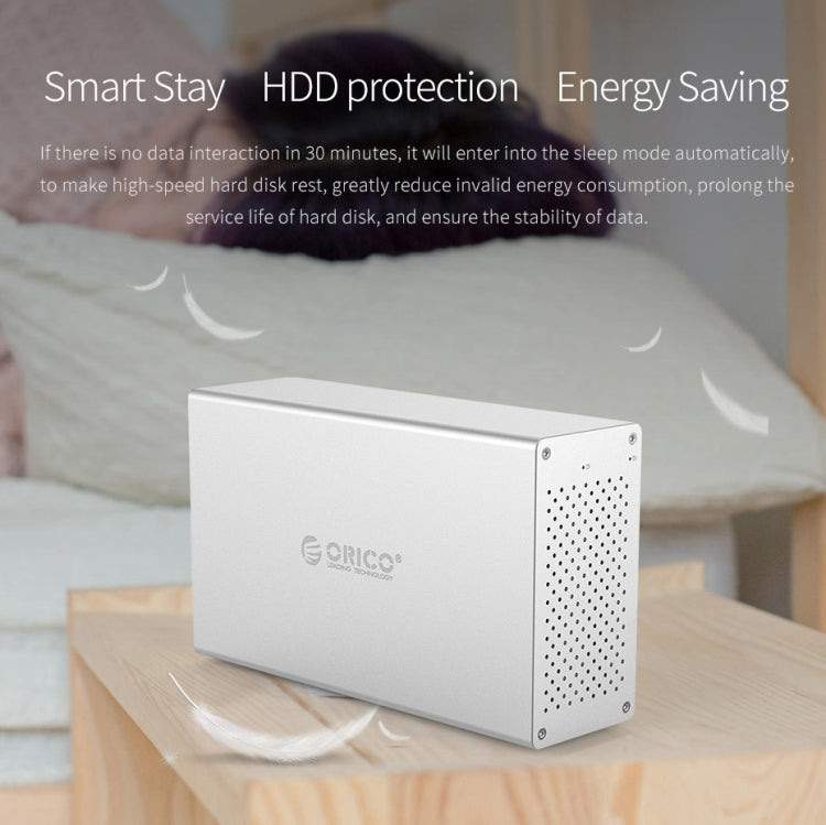 ORICO Honeycomb Series WS500RC3 SATA 3.5 inch USB-C / Type-C 5 Bays Aluminum Alloy HDD / SSD Enclosure with Raid, The Maximum Support Capacity: 50TB by ORICO