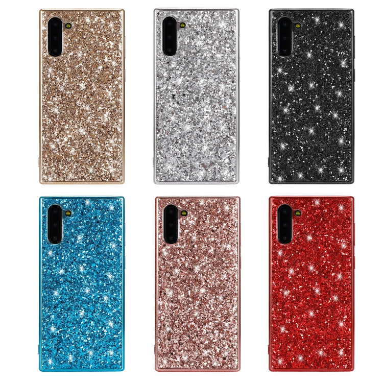 Plating Glittery Powder Shockproof TPU Case For Galaxy Note 10(Black) by buy2fix