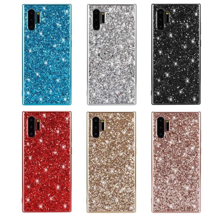 Plating Glittery Powder Shockproof TPU Case For Galaxy Note 10+(Rose Gold) by buy2fix