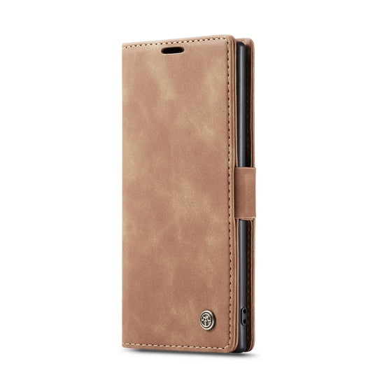 CaseMe-013 Multifunctional Horizontal Flip Leather Case with Card Slot & Holder for Galaxy Note 10(Brown) by CaseMe