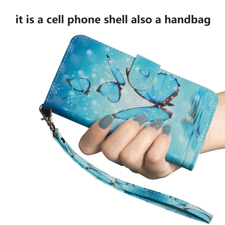 3D Painting Pattern Coloured Drawing Horizontal Flip TPU + PU Leather Case with Holder & Card Slots & Wallet for Huawei Honor 20 Lite(Three Butterfly) by buy2fix