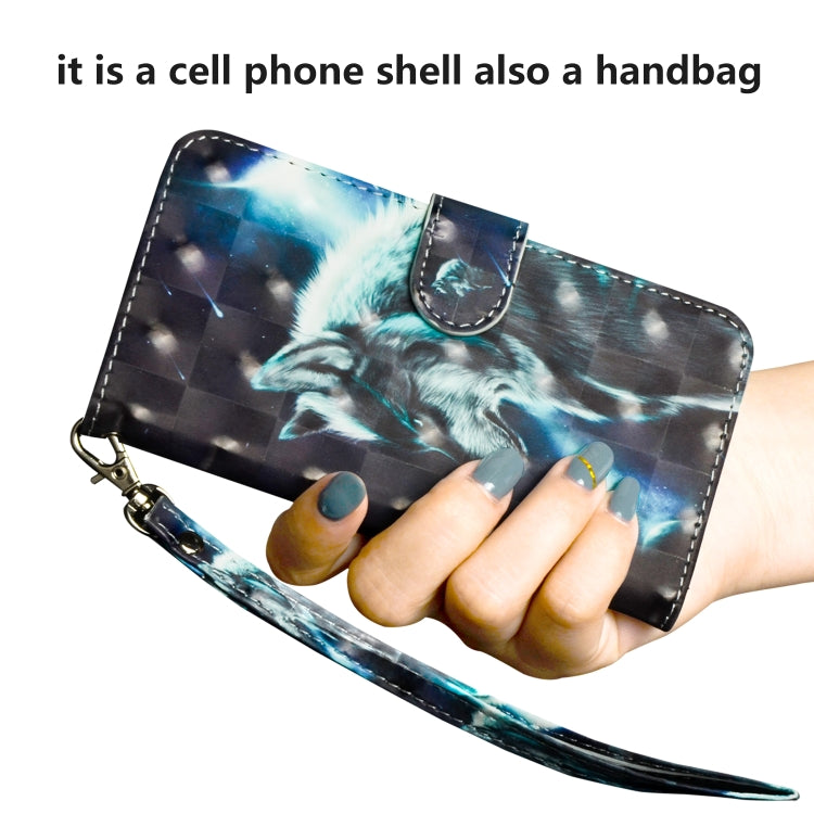 3D Painting Pattern Horizontal Flip TPU + PU Leather Case with Holder & Card Slots & Wallet For Huawei P20 Lite(Wolf) by buy2fix